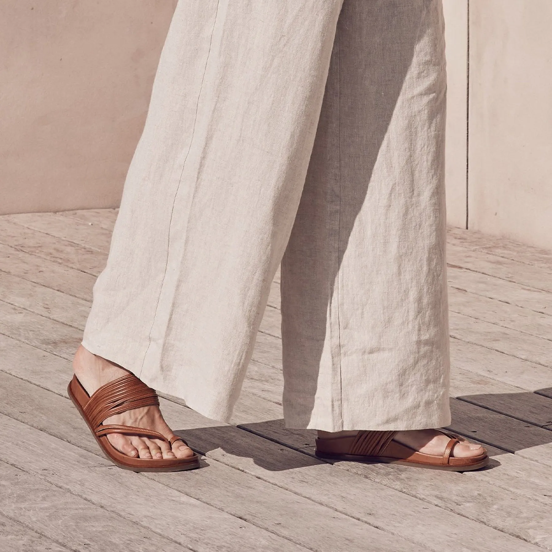 CARMELLA LEATHER SANDALS