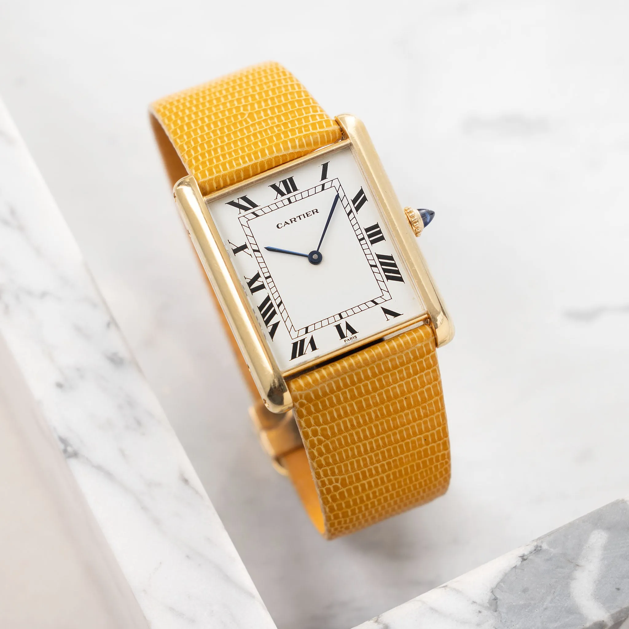 Cartier Jumbo Tank Automatique 18k yellow gold “Paris Dial”