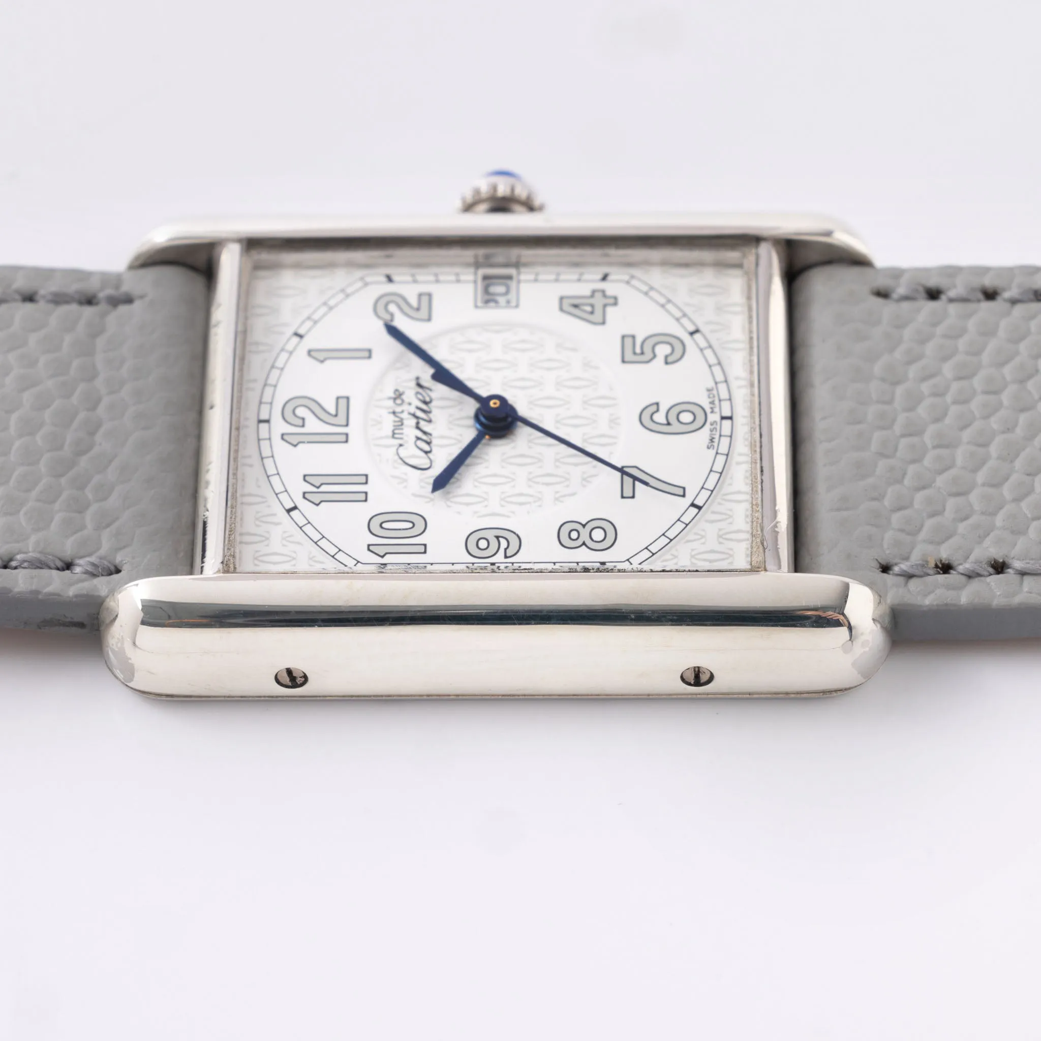 Cartier Tank Must de Cartier Silver Case White Arabic Numerals Dial Ref. 2414