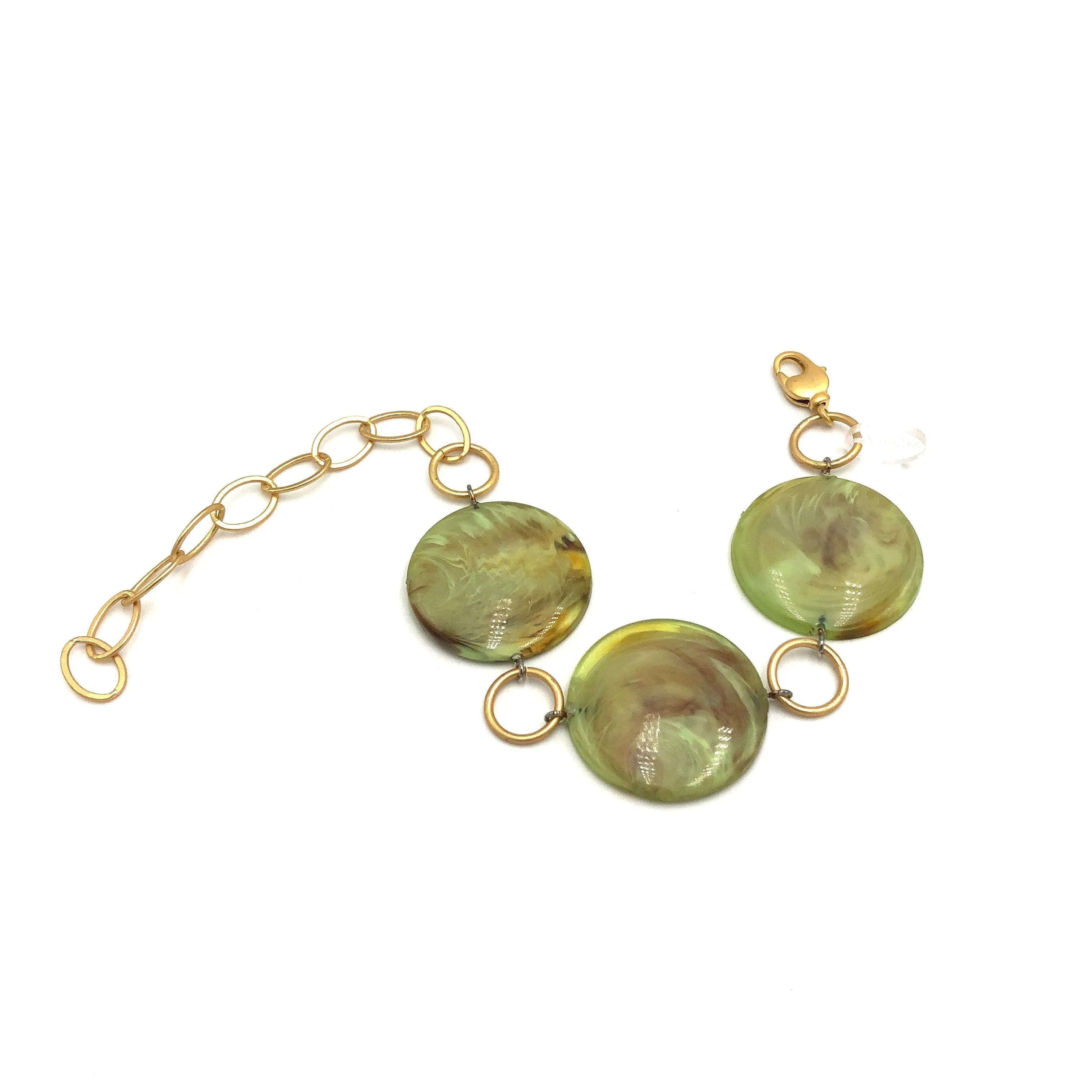 Celery Marbled Stations Bracelet