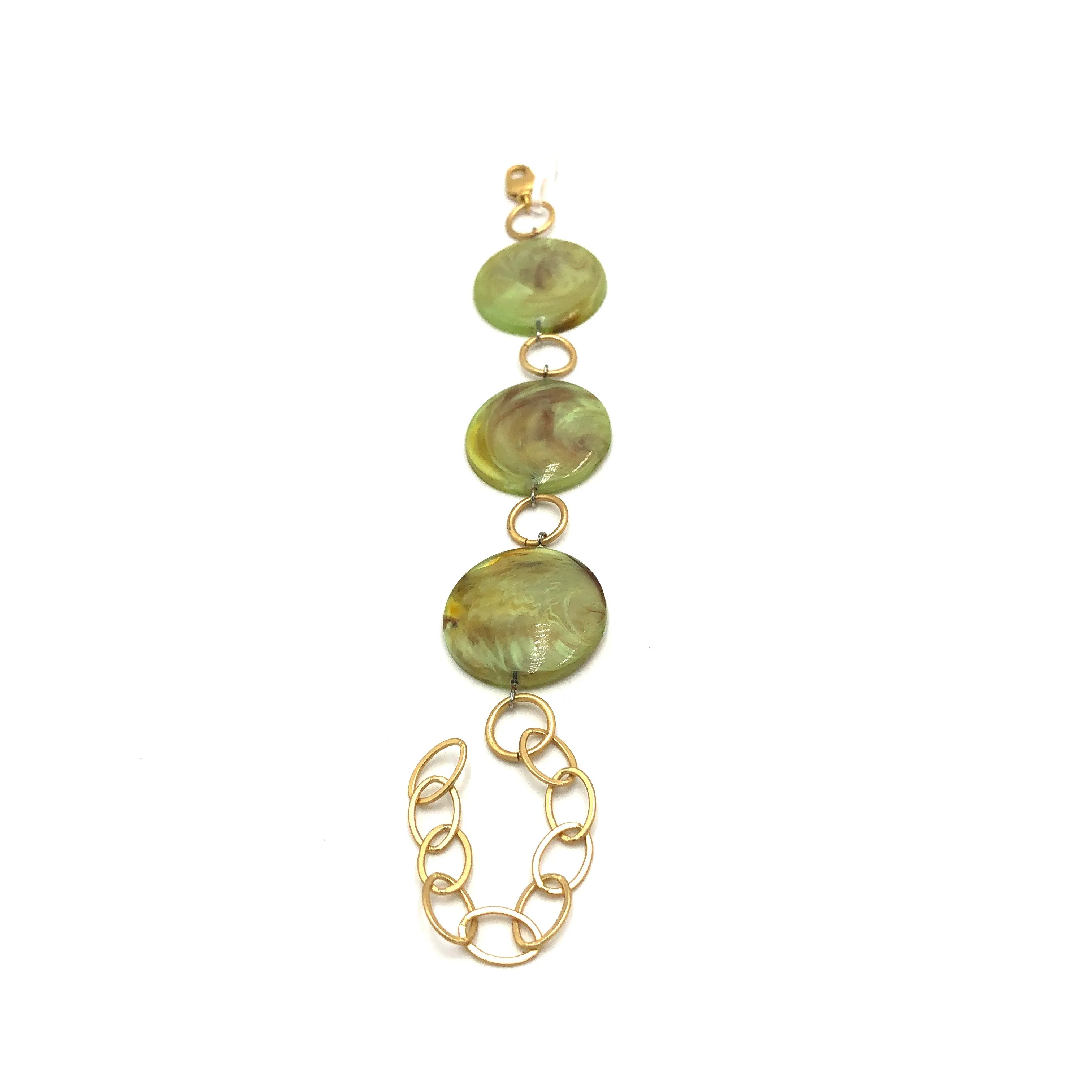 Celery Marbled Stations Bracelet