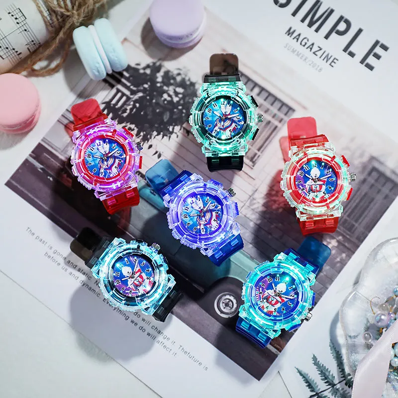 Children's Watch Cartoon Luminous Student Watch Electronic Watch Men's Watch LED Watch