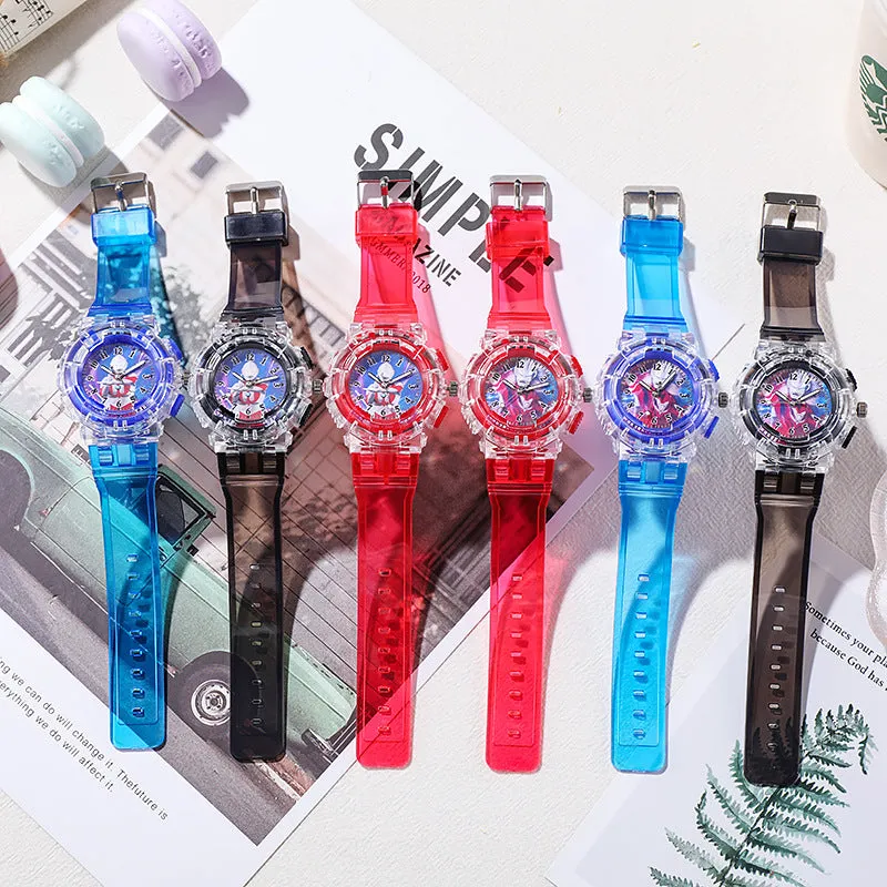 Children's Watch Cartoon Luminous Student Watch Electronic Watch Men's Watch LED Watch