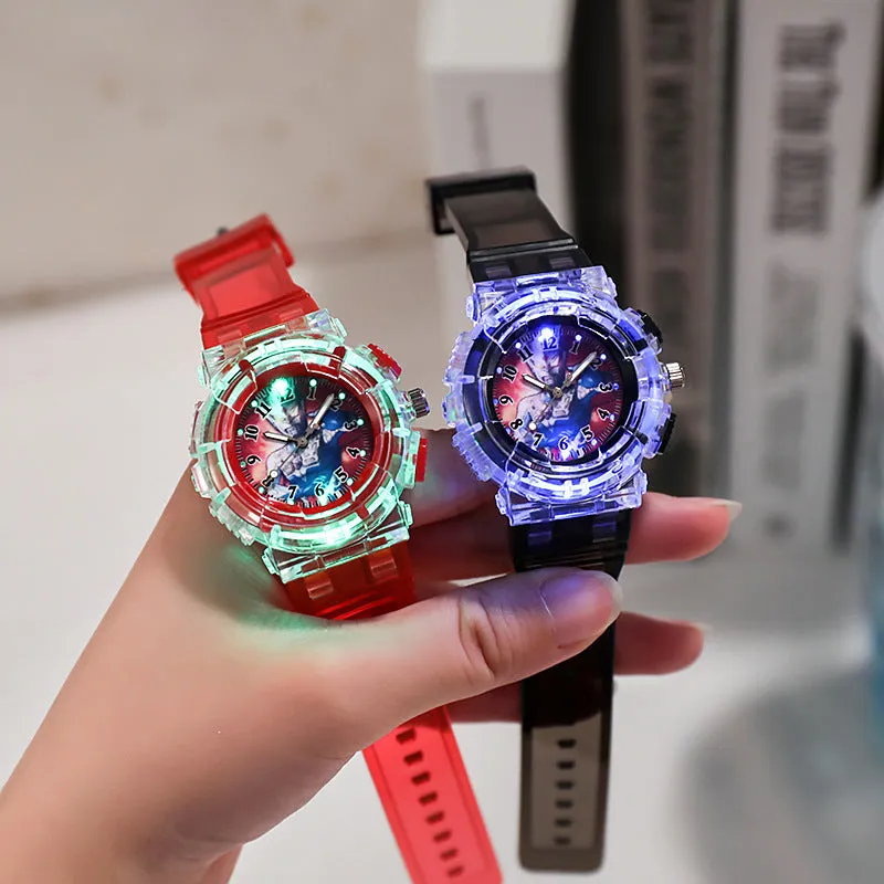 Children's Watch Cartoon Luminous Student Watch Electronic Watch Men's Watch LED Watch