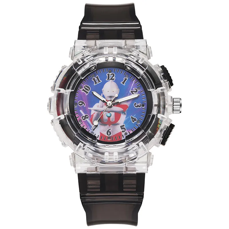 Children's Watch Cartoon Luminous Student Watch Electronic Watch Men's Watch LED Watch