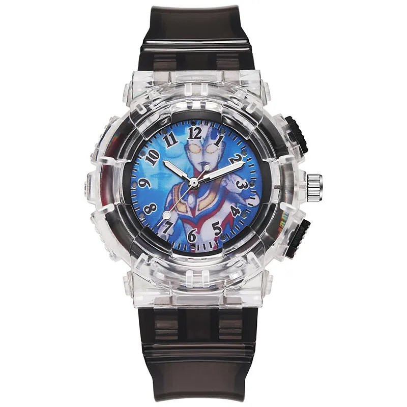 Children's Watch Cartoon Luminous Student Watch Electronic Watch Men's Watch LED Watch