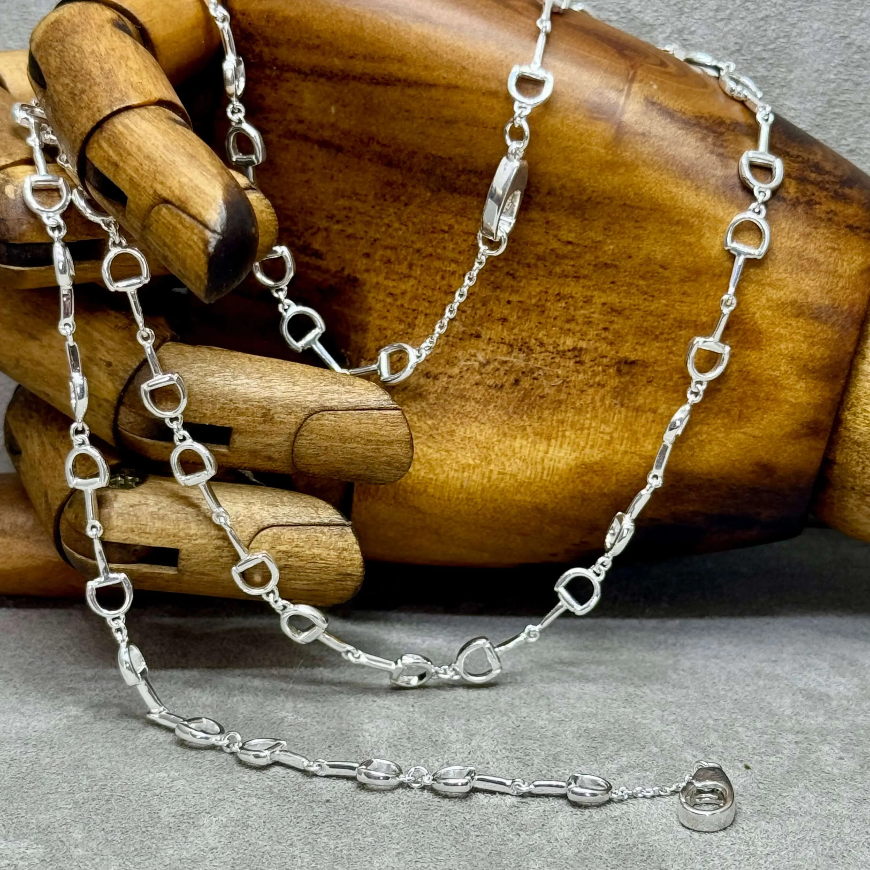 Continuous Snaffle Bracelet In Sterling Silver