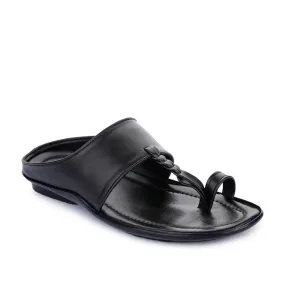 Coolers Casual Black Toe Ring Slippers For Men SRLE-159 By Liberty