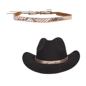 Cowboy Crystal Leather Hat Bands