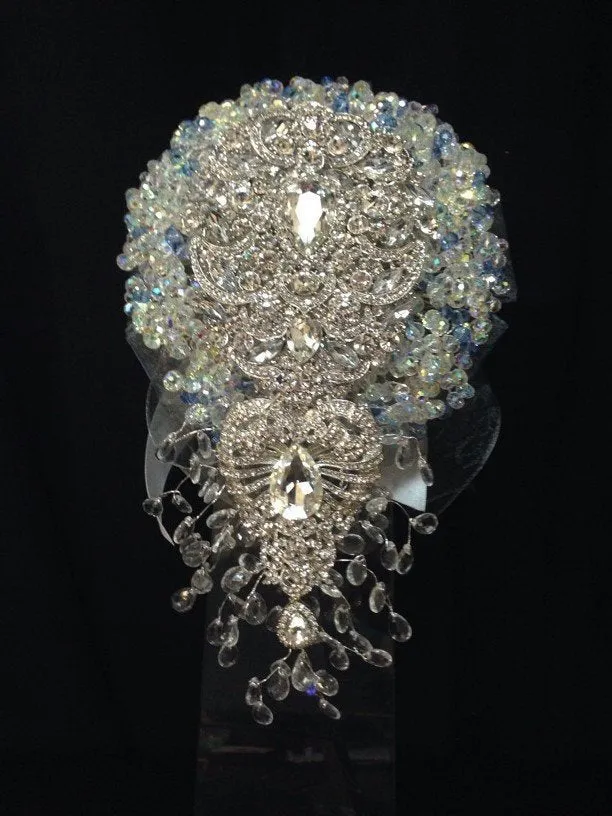 Crystal brooch bouquet