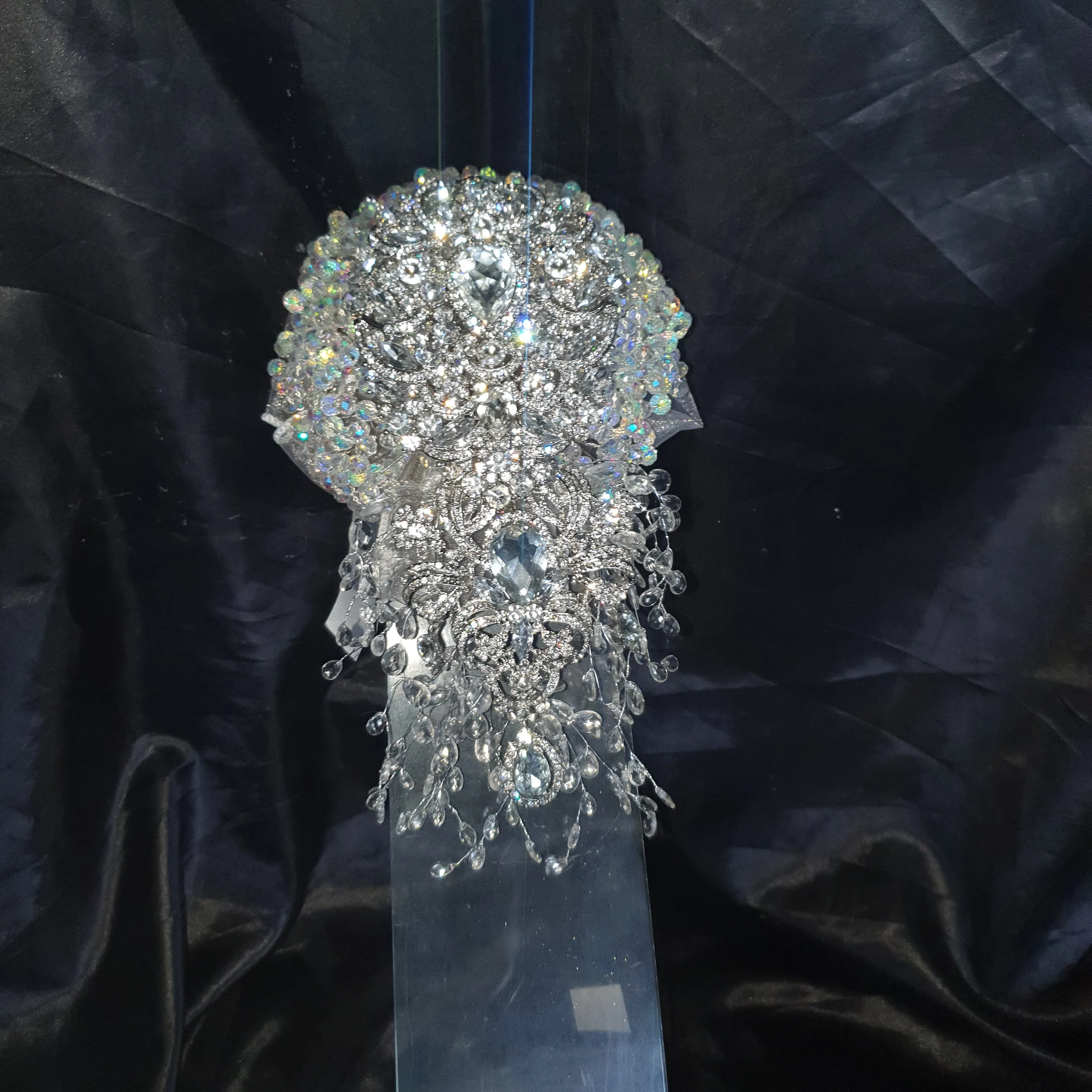 Crystal brooch bouquet