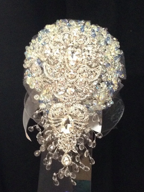 Crystal brooch bouquet