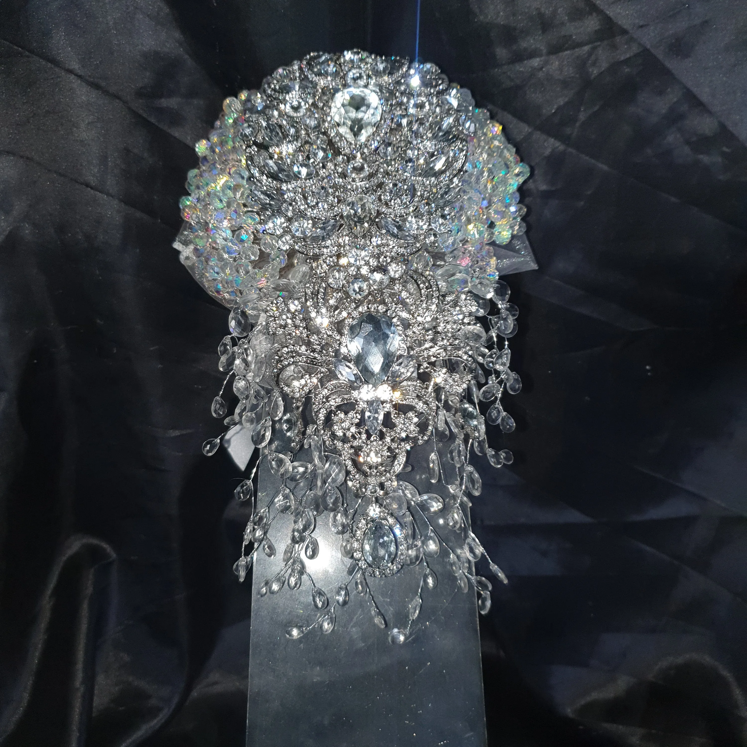 Crystal brooch bouquet