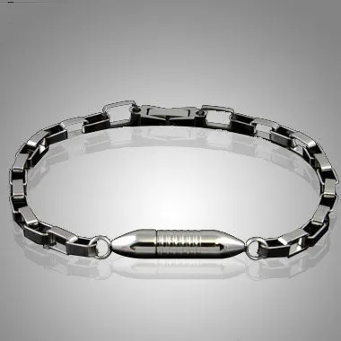 Cylinder Bracelet - Stainless Steel Keepsake Bracelet