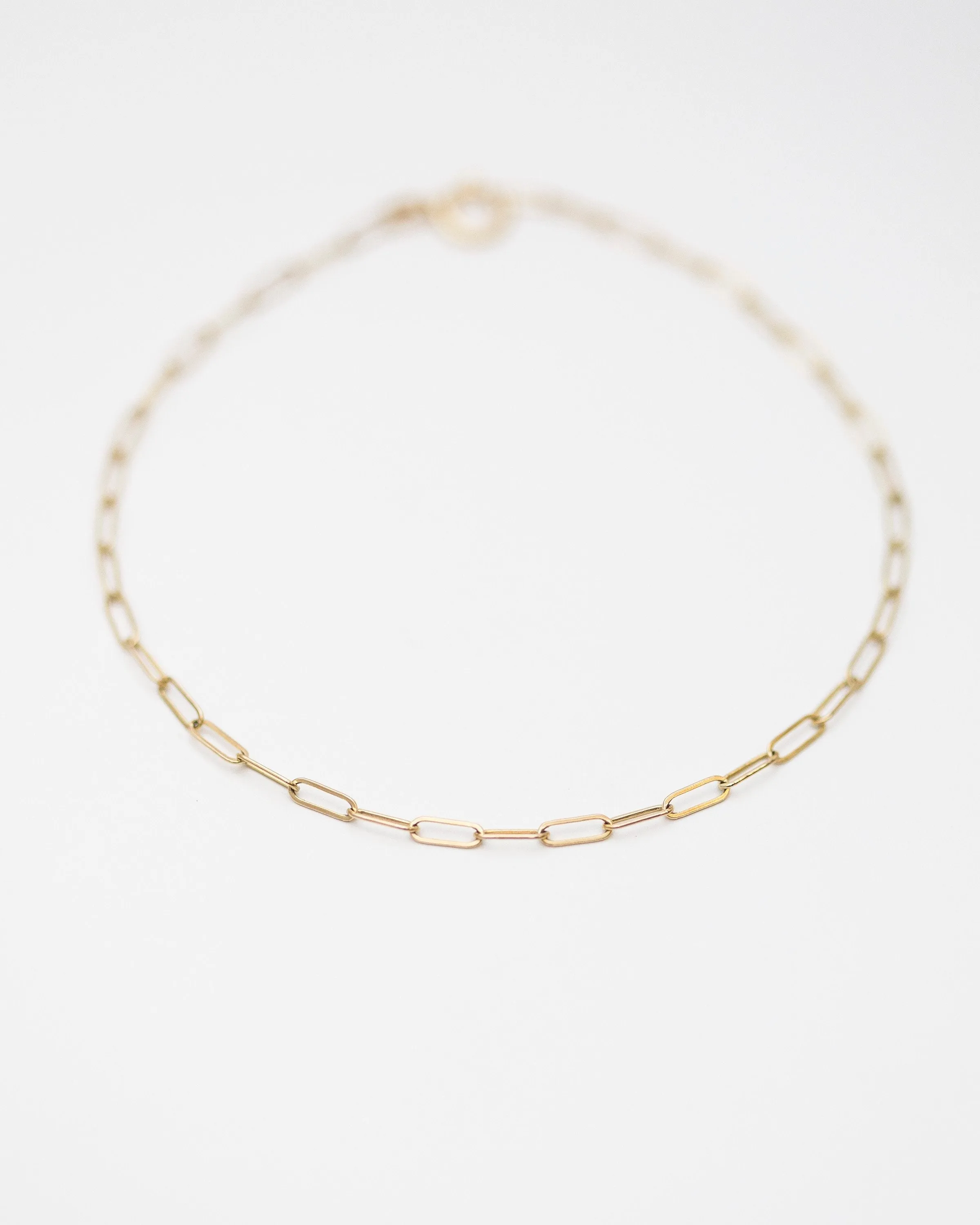 Dainty Paperclip Box Chain Bracelet