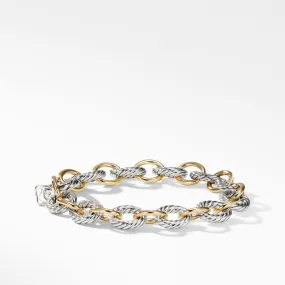 David Yurman Oval Link Chain 18k Silver Bracelet, 10MM