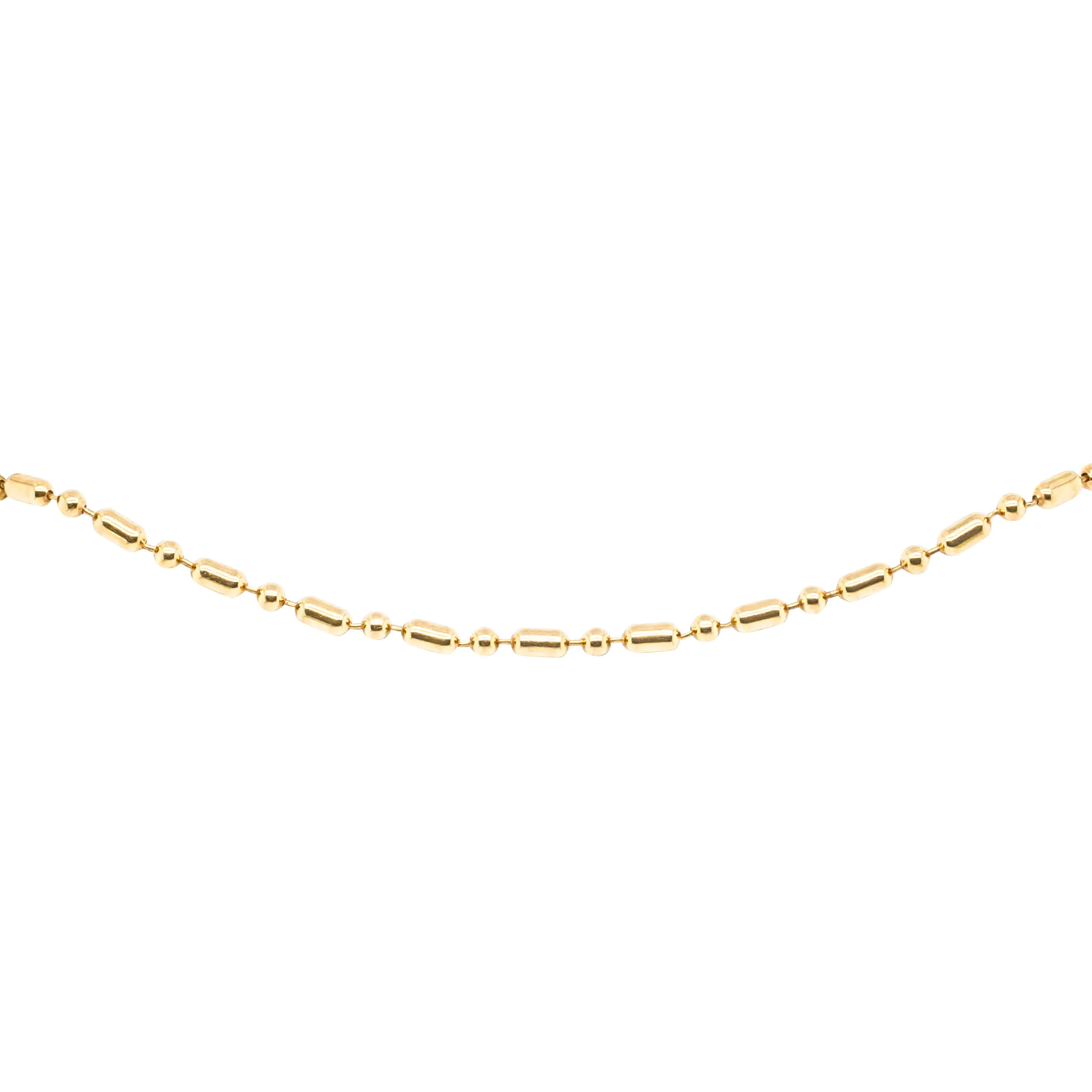 Deja Vu 18ct Yellow Gold Beaded Anklet