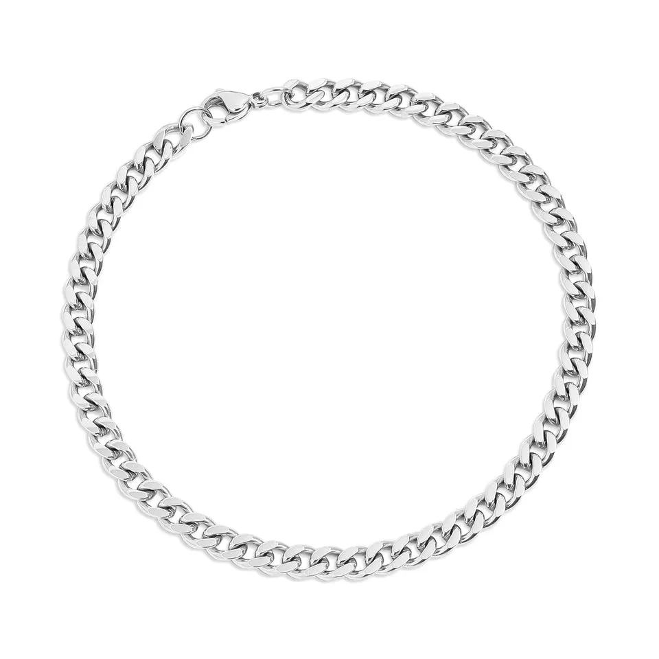 DIAMOND CUT CURB CHAIN BRACELET