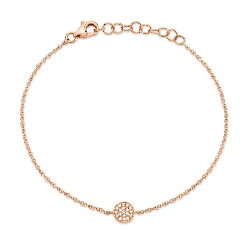 Diamond Pave Circle Bracelet