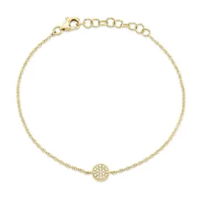 Diamond Pave Circle Bracelet