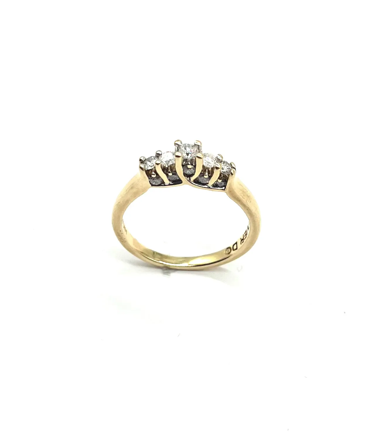 Diamond Trellis Ring with “I Forever Do” Inscription