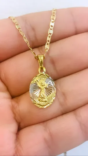 Divine Holy Child Necklace Pendant 16" 18" 20" 24" for Womens Mens Kids Childrens/ Family Jewelry / Divino Niño Necklace 20x13 / GF Necklace