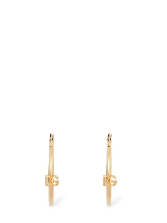 Dolce&amp;Gabbana   DG logo creole earrings 