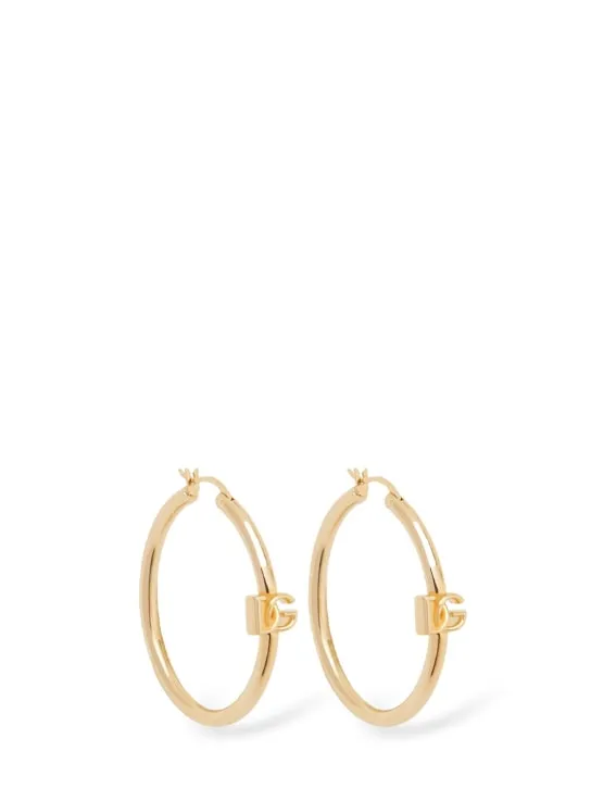 Dolce&amp;Gabbana   DG logo creole earrings 