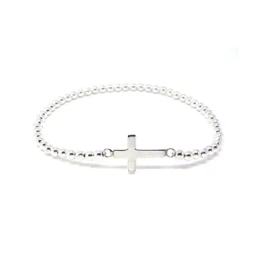 Duo Jewellery Silver Cross Charm Bracelet