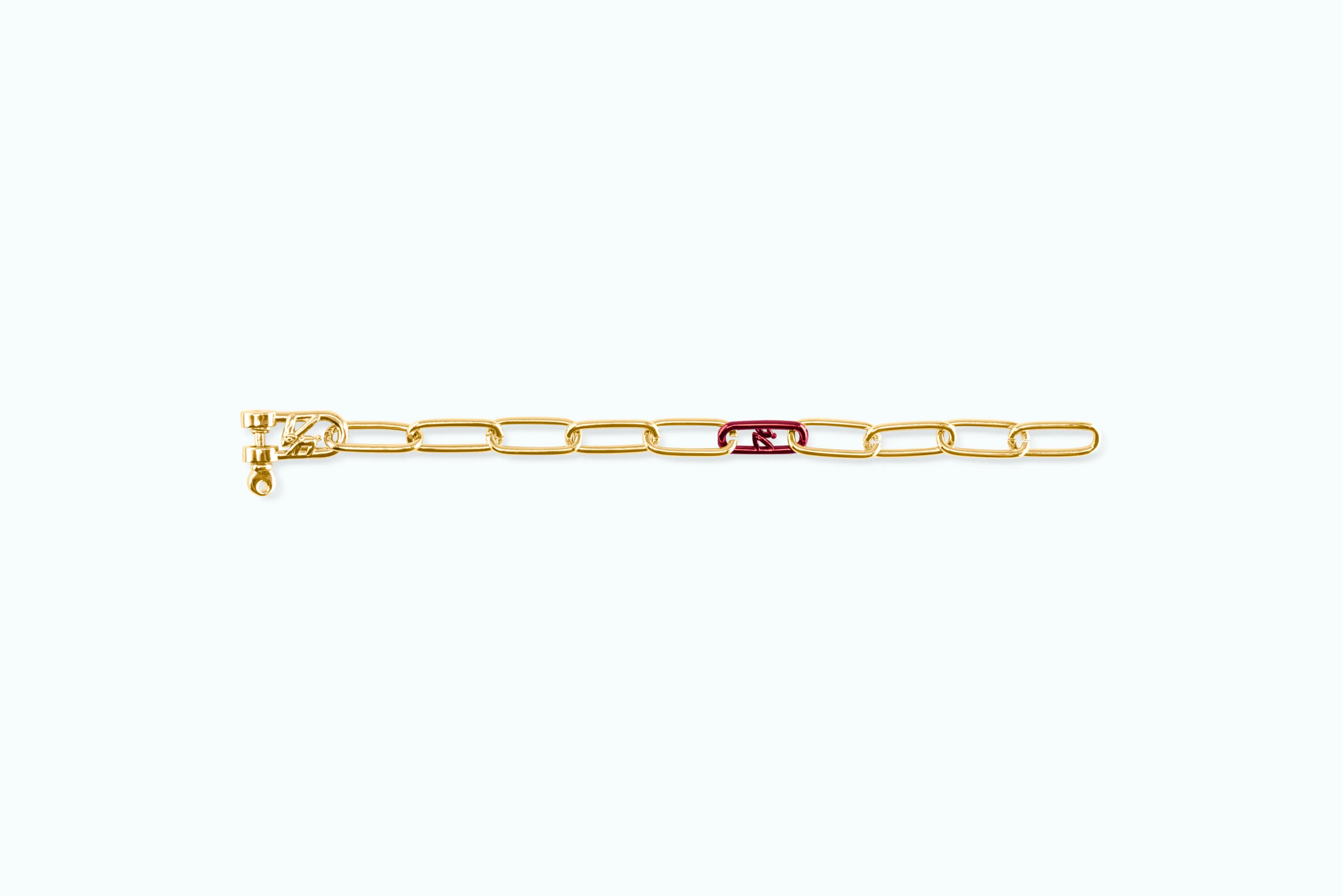 Electro Signature Chain Bracelet Gold Sunkiss Red