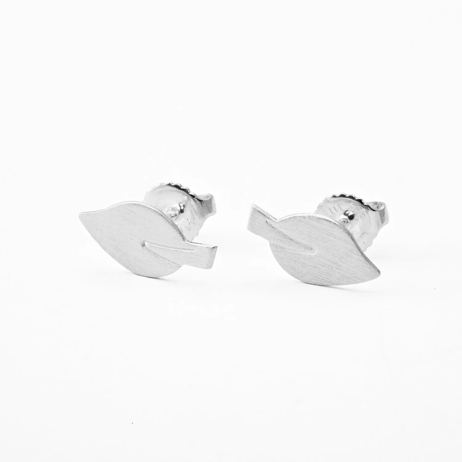 Elegant Leaf Shape Earrings with Silver Finish