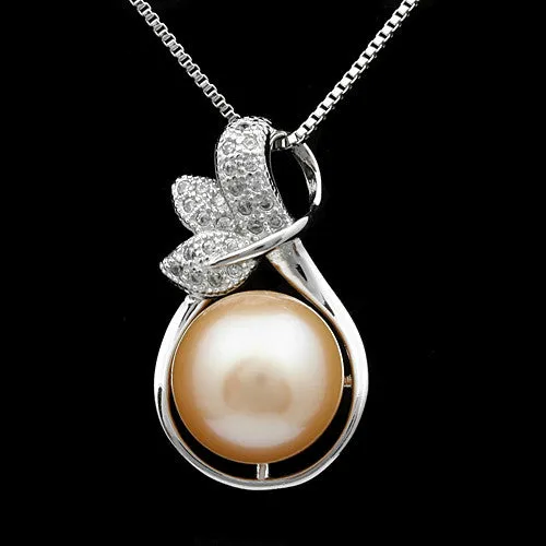 Elegant pendant necklace fashion natural freshwater pearl jewelry for women