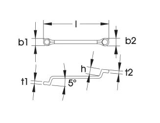 Elora Double Ended Ring Spanner 1.1/16" x 1.1/4" AF