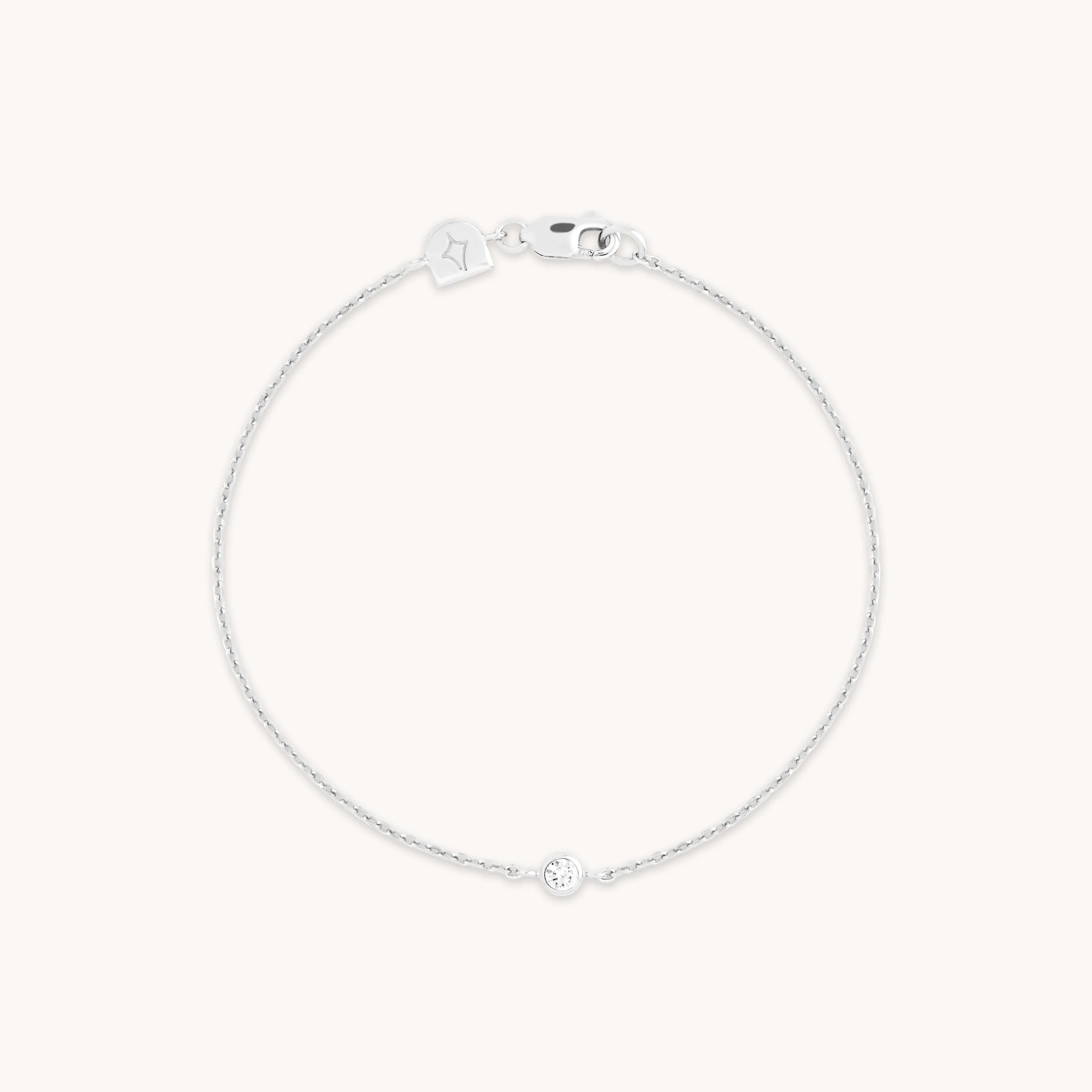 Essential Crystal Charm Bracelet in Silver