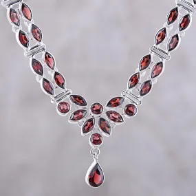 Evening in Delhi 17-Carat Garnet Pendant Necklace from India