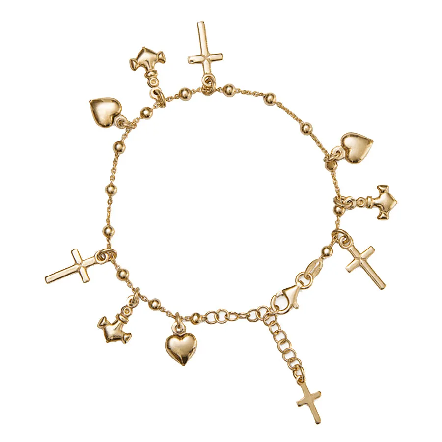 FAITH HOPE AND CHARITY - BRACELET - VERMEIL SILVER