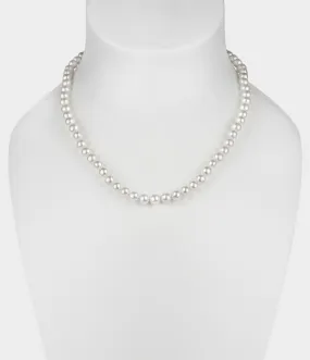 Faith Pearl Necklace / Sterling Silver / White Pearls