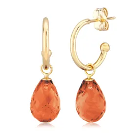 Fire Opal Dangle Earrings