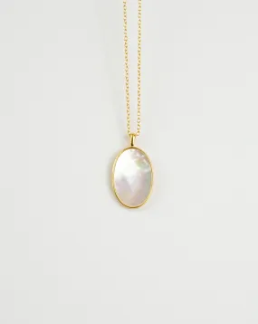 Flat Mother of Pearl Necklace - Exquisite Pendant Necklace