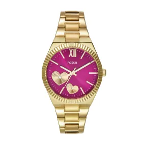 Fossil Scarlette Three-Hand Gold-Tone Stainless Steel Watch ES5325