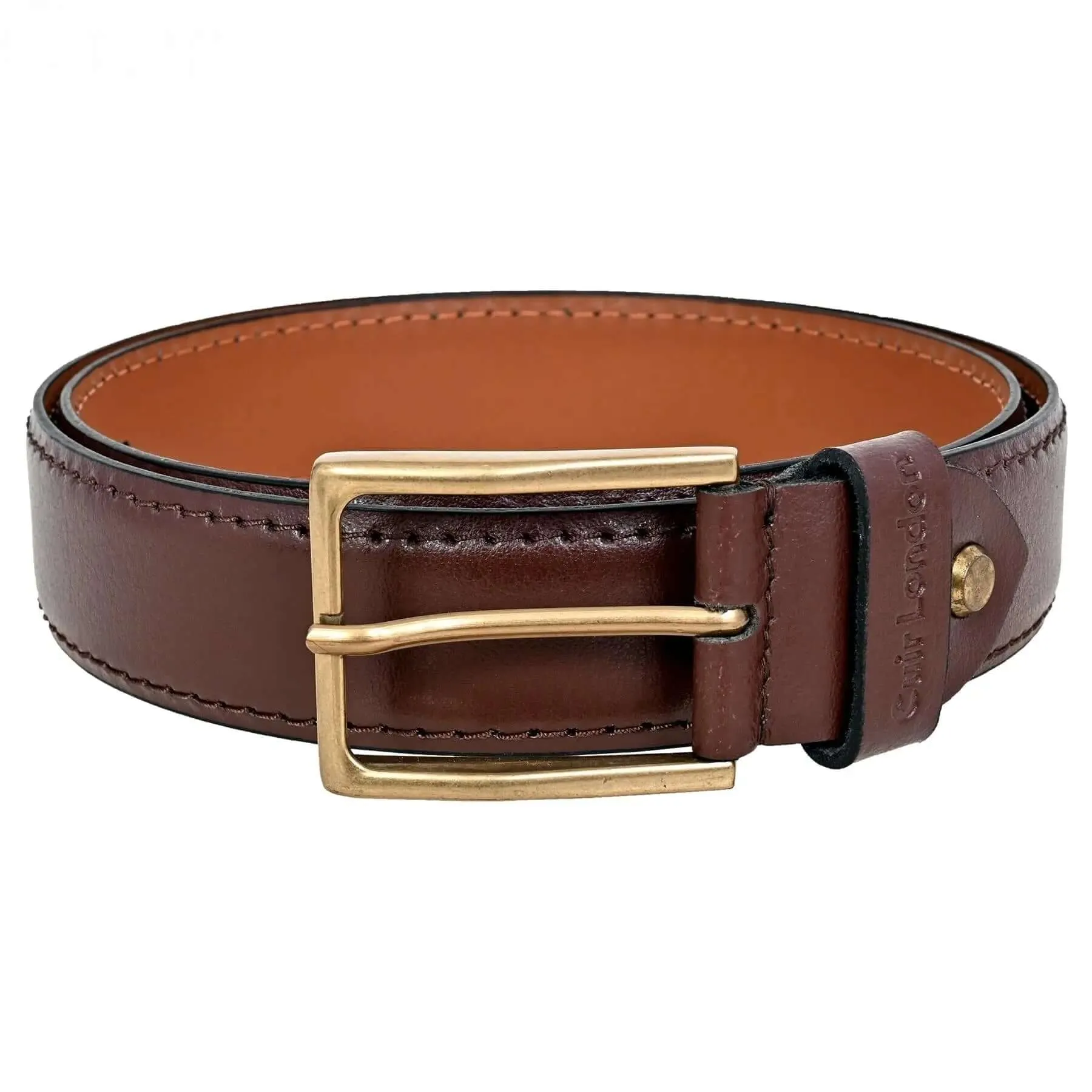 Full Hide Leather Belt for Men, Brown | Sizes 30" to 46" Available