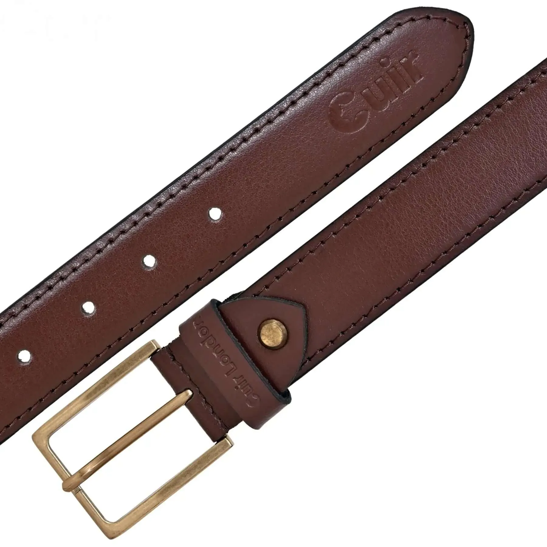 Full Hide Leather Belt for Men, Brown | Sizes 30" to 46" Available