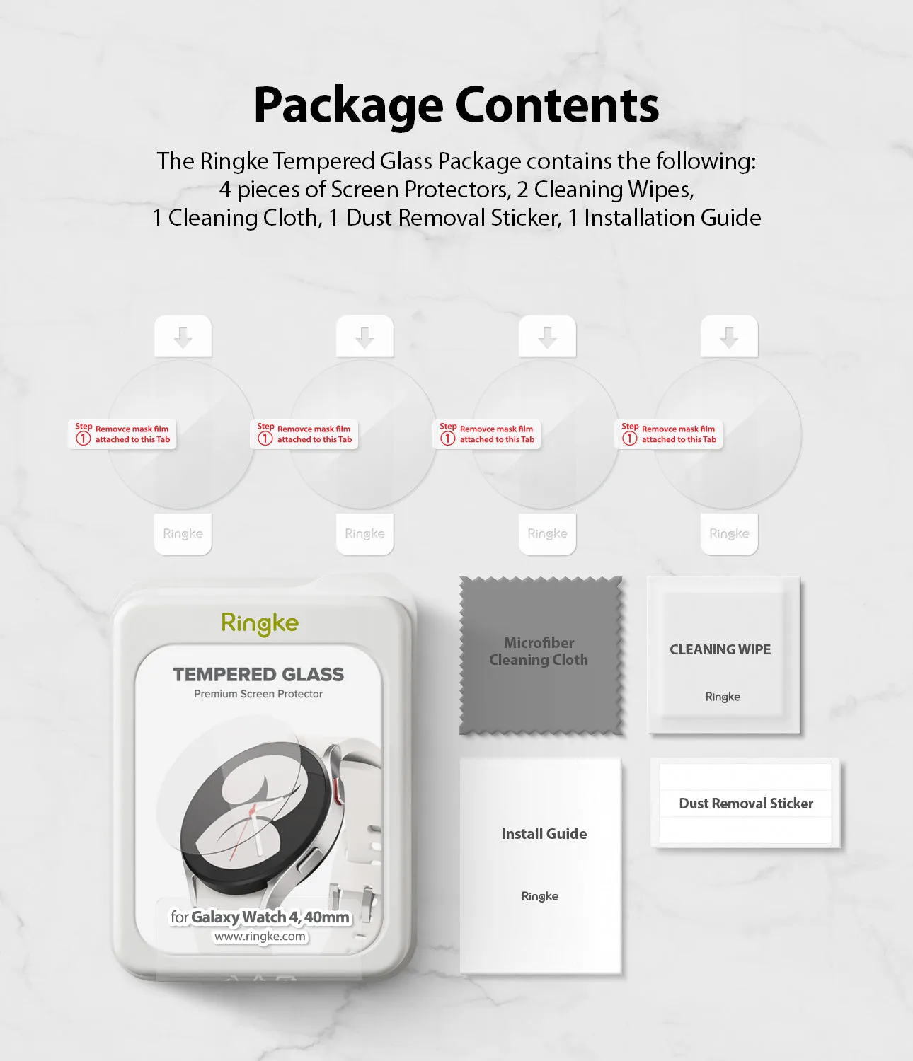 Galaxy Watch 5/4 40mm Screen Protector | Glass - R4