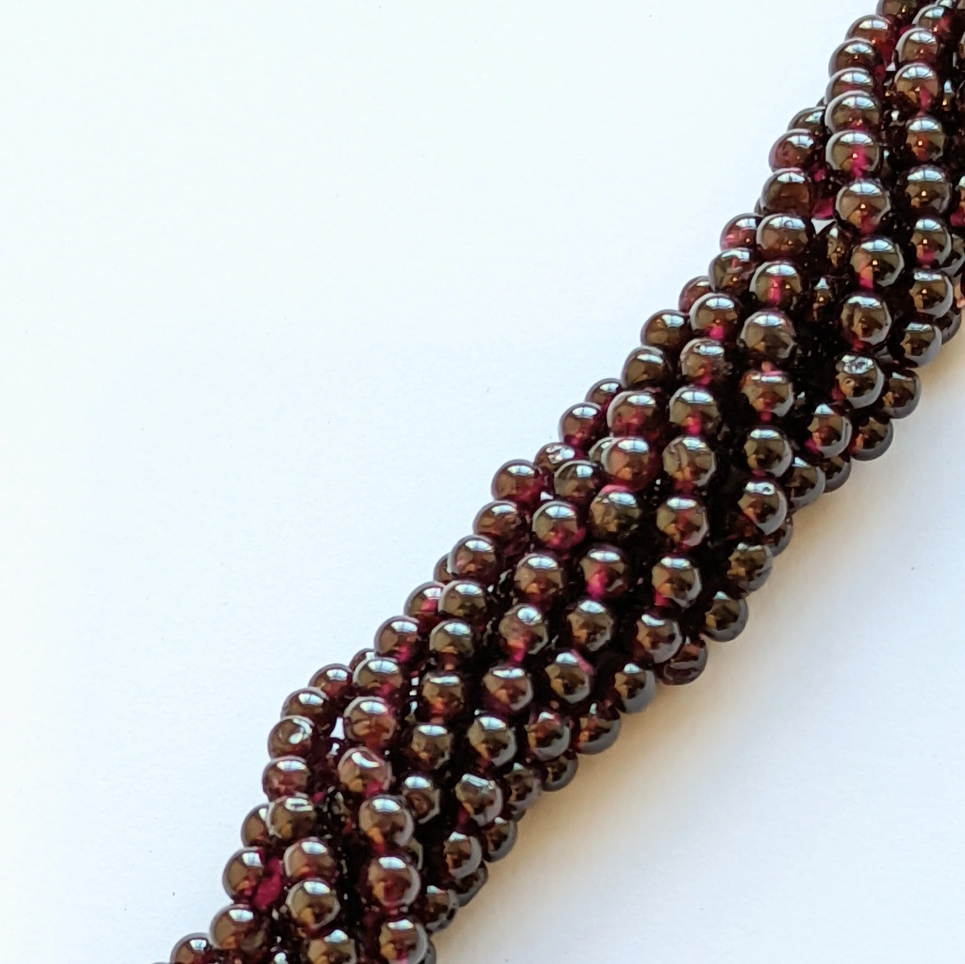 Garnet 4.5-5mm Round Beads 15" Strand