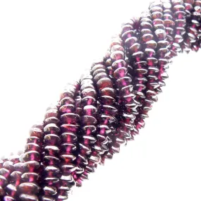 Garnet Button Beads 15" Strand