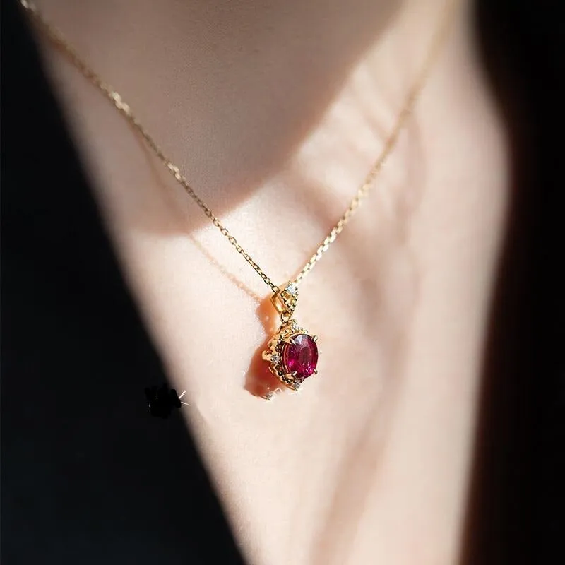 Garnet Gold Vermeil Necklace