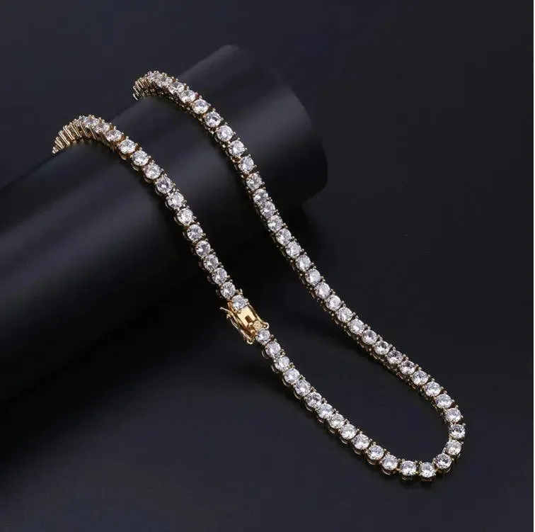 Glamorous 3MM 925 Sterling Silver Tennis Choker