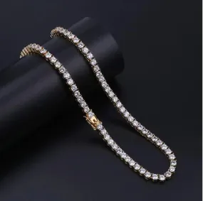 Glamorous 3MM 925 Sterling Silver Tennis Choker