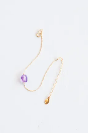 Gold Amethyst Itty Bitty Bracelet