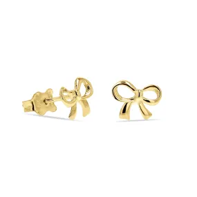 Gold Bow Studs